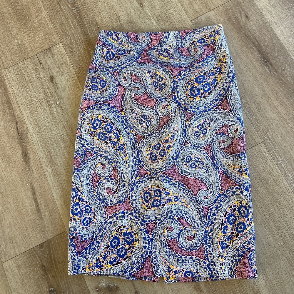 JCrew No.2 Pencil skirt paisley